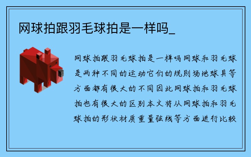 网球拍跟羽毛球拍是一样吗_