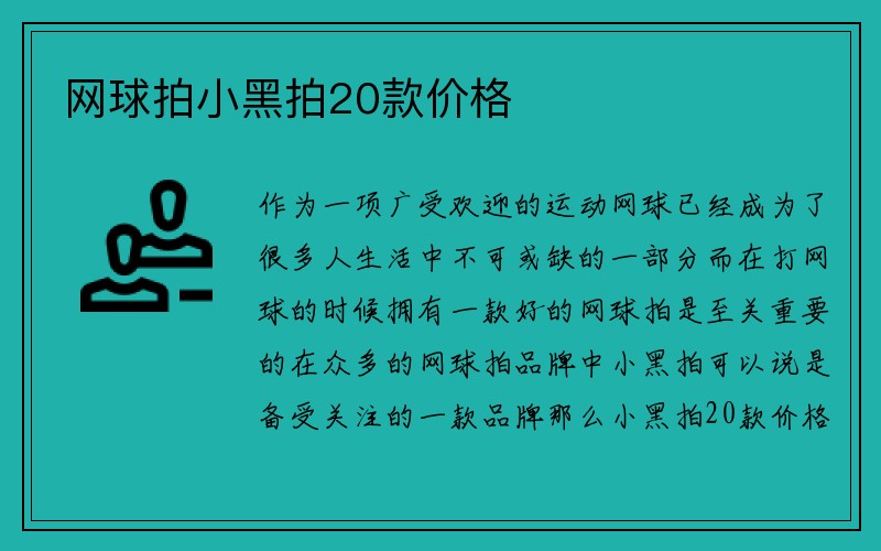 网球拍小黑拍20款价格