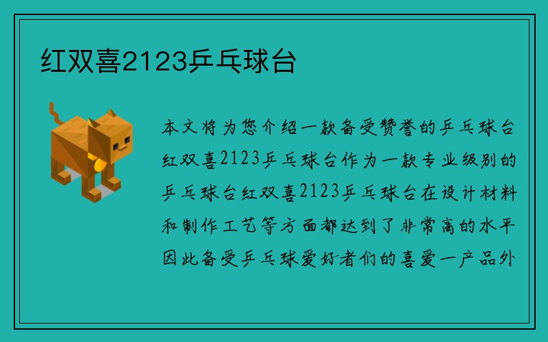 红双喜2123乒乓球台