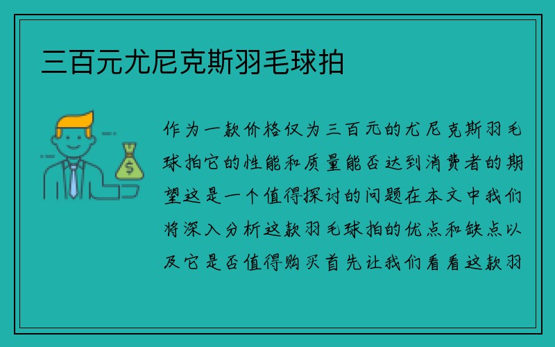 三百元尤尼克斯羽毛球拍